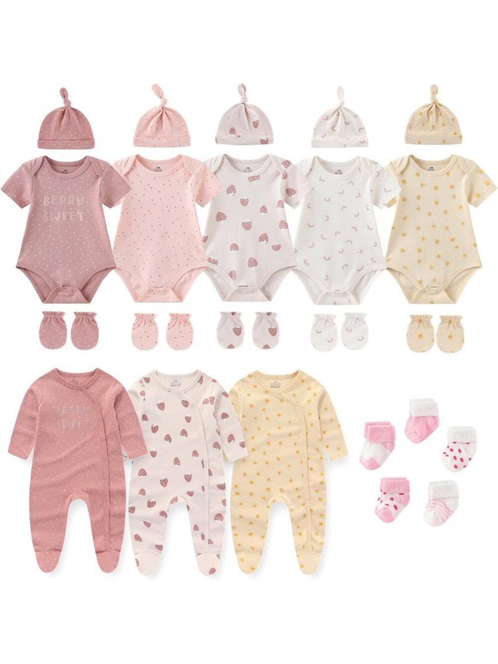 Cotton Baby Bodysuit & Romper Set | Newborn Clothes Gift Set for Infants